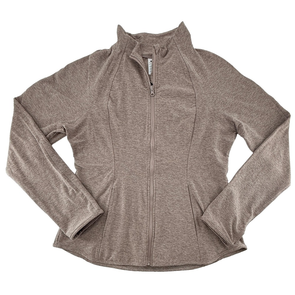 Yogalicious Lux Womens XXL Zip Jacket Athletic Yoga Activewear Brown